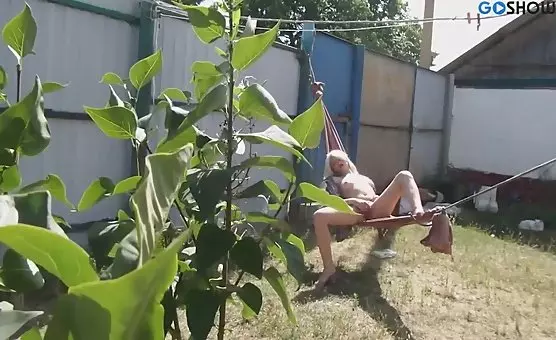 Hammock Blonde Masturbation